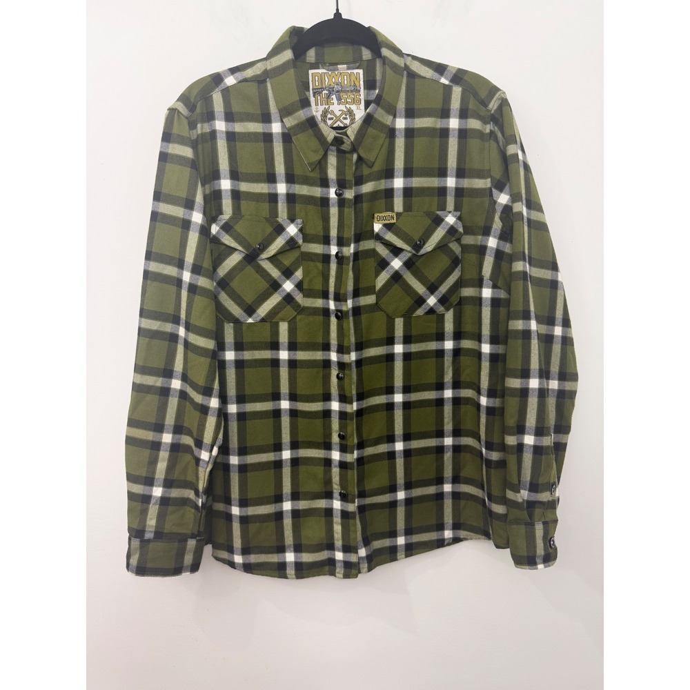 Dixxon Flannel Co The .556 Green Plaid D-Tech Button Up Shirt Mens XL